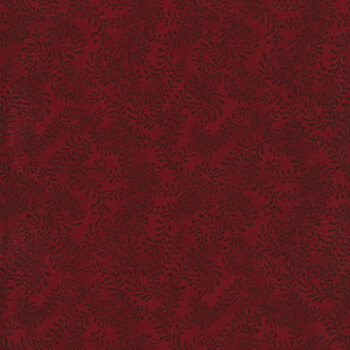 Essentials Swirling Leaves 27650-339 Scarlet Red by Wilmington Prints, Image