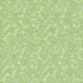 Essentials Swirling Leaves 27650-707 Tea Green by Wilmington Prints, Image