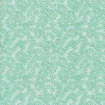 Essentials Swirling Leaves 27650-770 Teal by Wilmington Prints, Image