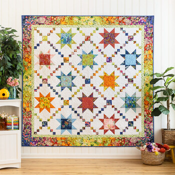 SAMPLE - Starry Blossoms Quilt - Wild Blossoms