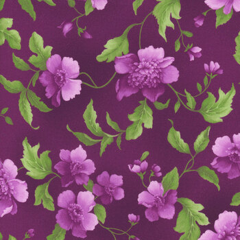 Camille 21945-24 Plum by Debbie Beaves from Robert Kaufman Fabrics, Image