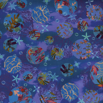 Oceanica 22408-4 Blue by Robert Kaufman Fabrics