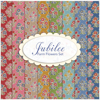 Jubilee  8 Fat Eighth Set - Farm Flowers by Tilda, Image