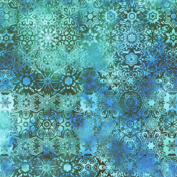 Impressions 5JYS-2 Small Teal Mosaic by In The Beginning Fabrics, Image