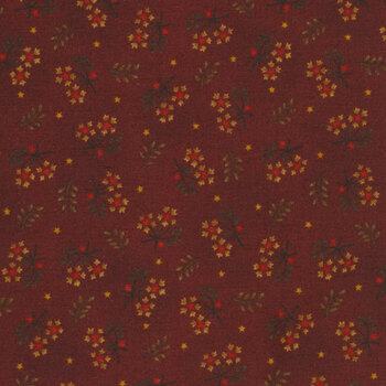 Wit & Wisdom 1419-88 Floral Sprays Red by Kim Diehl for Henry Glass Fabrics