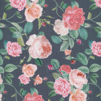 Jardin ROSE-CD2563 GREY by Timeless Treasures Fabrics, Image