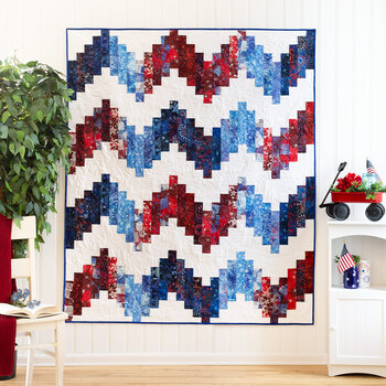 SAMPLE - Ridiculously Easy Jelly Roll Quilt - Liberty Batiks
