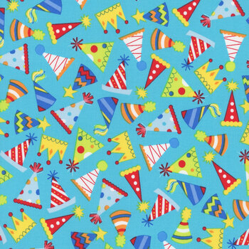 This Calls for Cake 1183-11 Aqua by Henry Glass Fabrics, Image