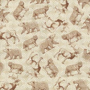 Ah, Wilderness CX11500-CREM-D by Michael Miller Fabrics, Image