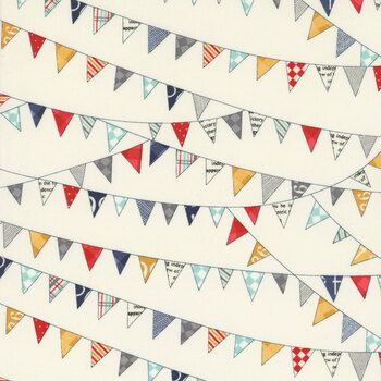 Vintage 55652-11 Bunting Cream by Sweetwater for Moda Fabrics, Image