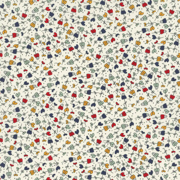 Vintage 55653-11 Flower Garden Cream by Sweetwater for Moda Fabrics REM, Image