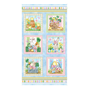 Cottontail Farms 14405-54 Panel Blue by Nicole Decamp for Benartex