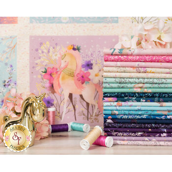 Unicorn Meadow  20 FQ Set + Panel by Robert Kaufman Fabrics, Image