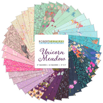 Unicorn Meadow  Charm Squares by Robert Kaufman Fabrics