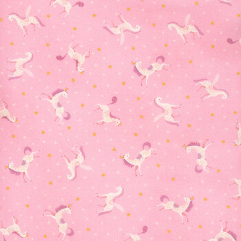 Unicorn Meadow AQOD-22417-10 Pink by Robert Kaufman Fabrics, Image