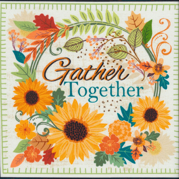 Gather Together 14456-07 Panel Cream by Nicole DeCamp for Benartex, Image