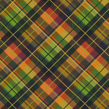 Gather Together 14458-43 Plaid Green Brown by Nicole DeCamp for Benartex, Image