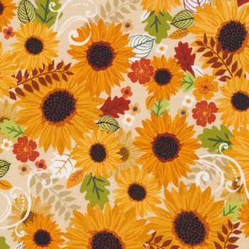 Gather Together 14459-07 Harvest Sunshine Cream by Nicole DeCamp for Benartex, Image