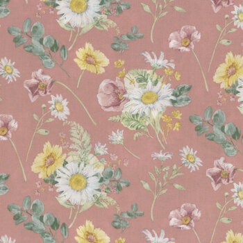 Daisy Days 83311-331 Large Floral Pink by Beth Grove for Wilmington Prints, Image