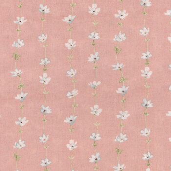 Daisy Days 83313-317 Floral Stripe Pink/Cream by Beth Grove for Wilmington Prints, Image