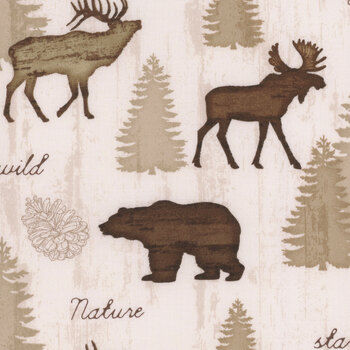 Wildlife Trail 82659-202 Scenic Cream by Jennifer Pugh for Wilmington Prints, Image