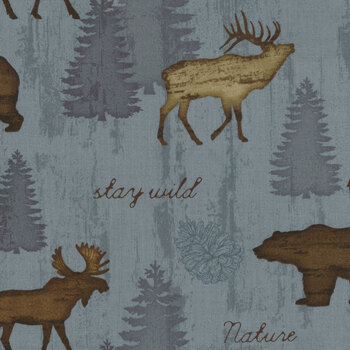 Wildlife Trail 82659-402 Scenic Blue by Jennifer Pugh for Wilmington Prints, Image