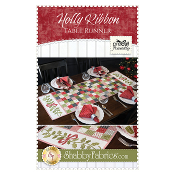 Holly Ribbon Table Runner Pattern, Image