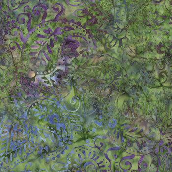 Mystic Vineyard 22276-764 Paisley Green/Purple by Wilmington Prints, Image