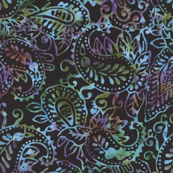 Mystic Vineyard 22276-974 Paisley Black by Wilmington Prints