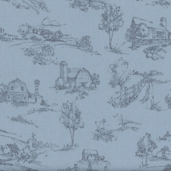 Countryside C14532-BLUE by Lisa Audit for Riley Blake Designs, Image