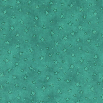 Starry Basics 8294-78 New Teal by Leanne Anderson for Henry Glass Fabrics, Image