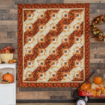 SAMPLE - Log Cabin Throw - Reflections of Autumn II
