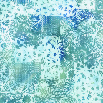 Ethereal 5JYT-2 Teal Patchwork by Jason Yenter for In The Beginning Fabrics, Image