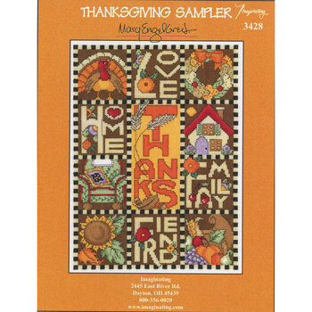 Thanksgiving Cross Stitch Sampler Pattern, Image