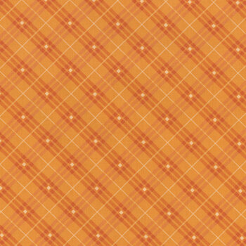 Bias Plaid Basics 9611-35 Orange by Leanne Anderson for Henry Glass Fabrics, Image