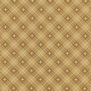 Bias Plaid Basics 9611-31 Light Brown by Leanne Anderson for Henry Glass Fabrics, Image