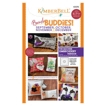 Bench Buddies - September, October, November, December - Machine Embroidery CD, Image