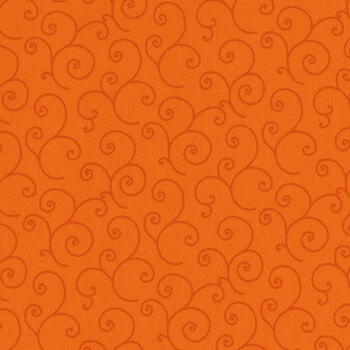 Kimberbell Basics Refreshed MAS8243-O2 Orange Tonal Scrolls by Maywood Studio, Image