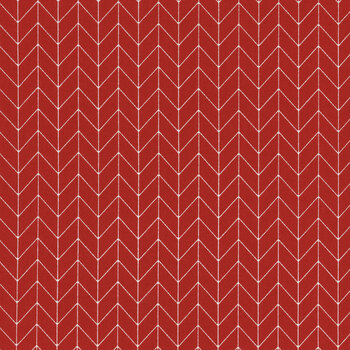 Kimberbell Basics Refreshed MAS8258-R Red Chevron by Maywood Studio