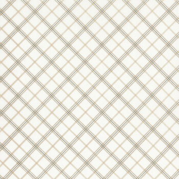 Kimberbell Basics Refreshed MAS8262-E Cream/Taupe Plaid by Maywood Studio, Image