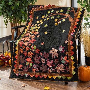 SAMPLE - Autumn Allure Quilt - Jeweled Leaves, Image