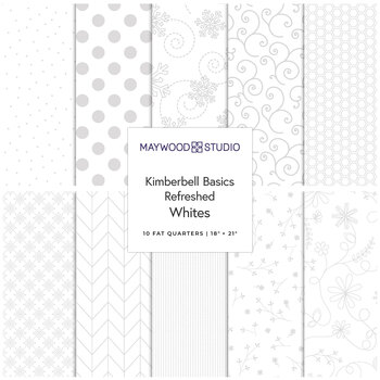 Kimberbell Basics  Refreshed 10 FQ Set - White on Whites by Maywood Studio, Image