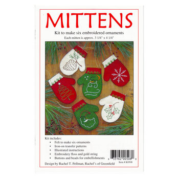  Mittens Ornament Kit - Makes 6, Image