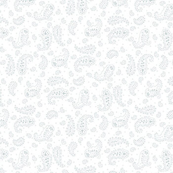 Quilter's Flour V 1265-01W Delicate Paisley by Henry Glass Fabrics, Image