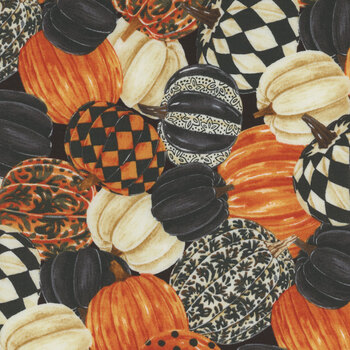 Hallow's Eve 27084-99 Black Multi by Cerrito Creek Studio for Northcott Fabrics, Image