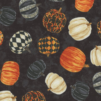 Hallow's Eve 27085-99 Black Multi by Cerrito Creek Studio for Northcott Fabrics, Image