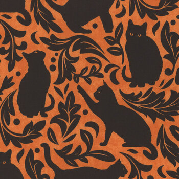 Hallow's Eve 27088-54 Orange Black by Cerrito Creek Studio for Northcott Fabrics, Image