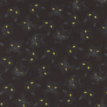 Hallow's Eve 27089-99 Black by Cerrito Creek Studio for Northcott Fabrics REM #2