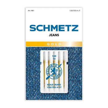 Schmetz Gold Jeans/Denim Needles - Size 100/16 - 5ct, Image