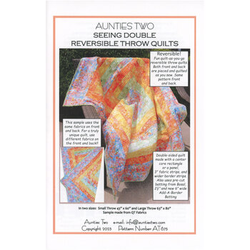 Seeing Double Reversible Throw Quilt Pattern, Image